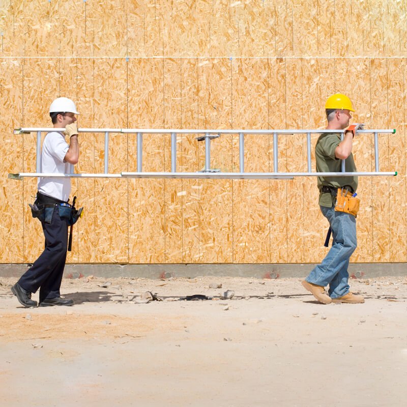 Step by Step - When there are two persons can carry the long ladder